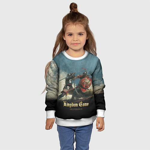 Детский свитшот Kingdom Come: Deliverance / 3D-Белый – фото 4