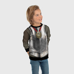 Свитшот детский Доспех рыцаря, цвет: 3D-черный — фото 2