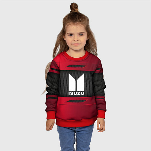 Детский свитшот Isuzu Sport / 3D-Красный – фото 4