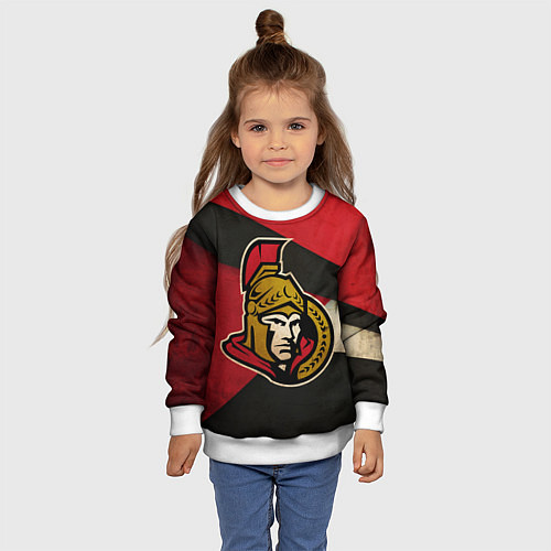Детский свитшот HC Ottawa Senators: Old Style / 3D-Белый – фото 4