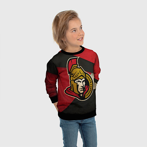 Детский свитшот HC Ottawa Senators: Old Style / 3D-Черный – фото 3