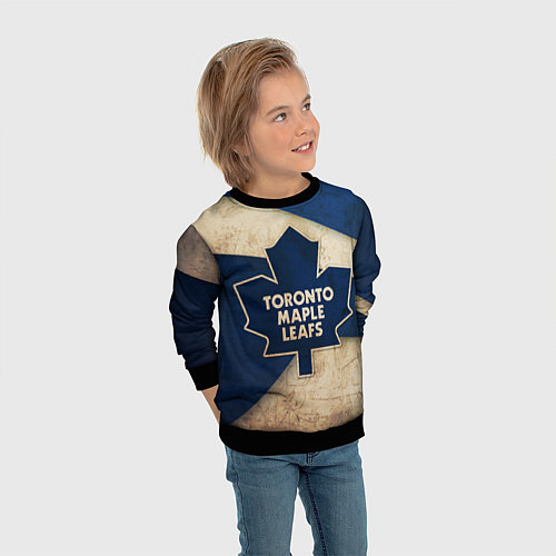 Детский свитшот HC Toronto: Old Style / 3D-Черный – фото 3