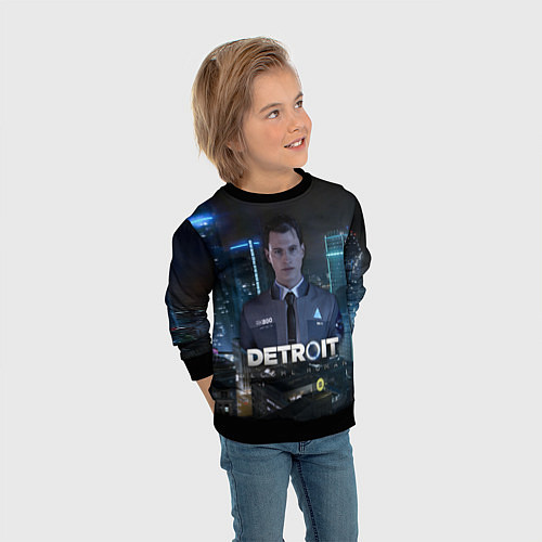 Детский свитшот Detroit: Connor / 3D-Черный – фото 3