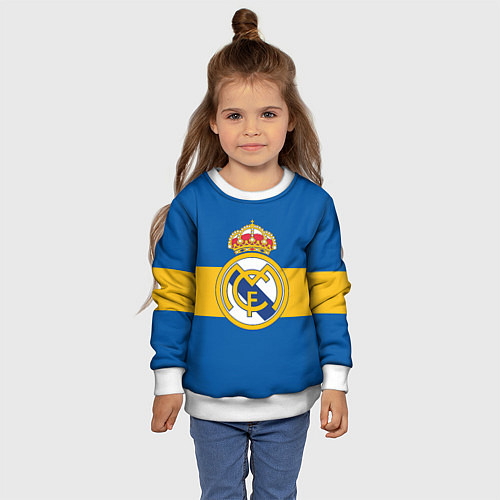 Детский свитшот Реал Мадрид / 3D-Белый – фото 4