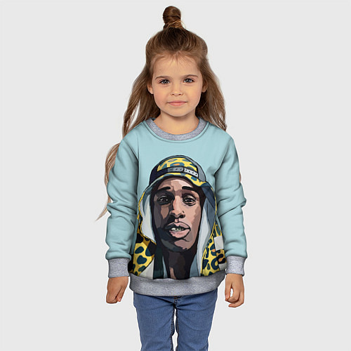 Детский свитшот ASAP Rocky: Far East / 3D-Меланж – фото 4