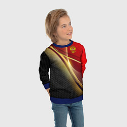 Свитшот детский RUSSIA SPORT: Gold Collection, цвет: 3D-синий — фото 2