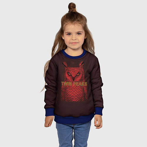 Детский свитшот Twin Peaks: Red Owl / 3D-Синий – фото 4