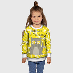 Свитшот детский More Sun In Your Life, цвет: 3D-белый — фото 2