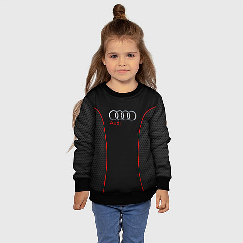 Детский свитшот Audi Style / 3D-Черный – фото 4