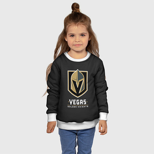 Детский свитшот Vegas: Golden Knights / 3D-Белый – фото 4