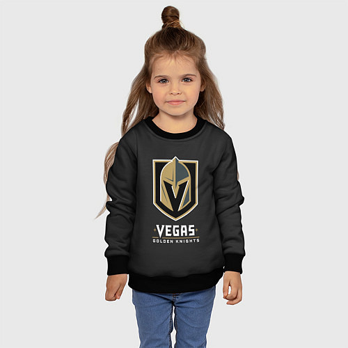 Детский свитшот Vegas: Golden Knights / 3D-Черный – фото 4