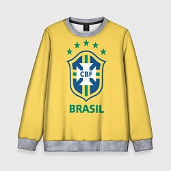 Свитшот детский Brazil Team, цвет: 3D-меланж