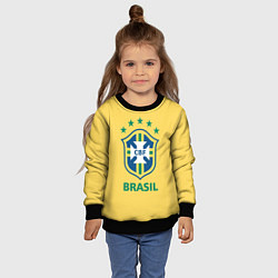 Свитшот детский Brazil Team, цвет: 3D-черный — фото 2