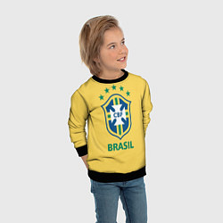 Свитшот детский Brazil Team, цвет: 3D-черный — фото 2