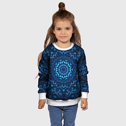 Свитшот детский Космическая мандала, цвет: 3D-белый — фото 2