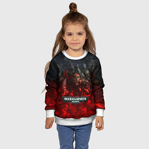 Детский свитшот Warhammer 40000: Dawn Of War / 3D-Белый – фото 4