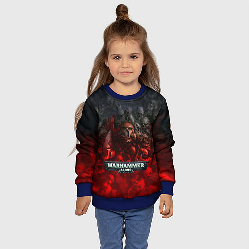 Детский свитшот Warhammer 40000: Dawn Of War / 3D-Синий – фото 4