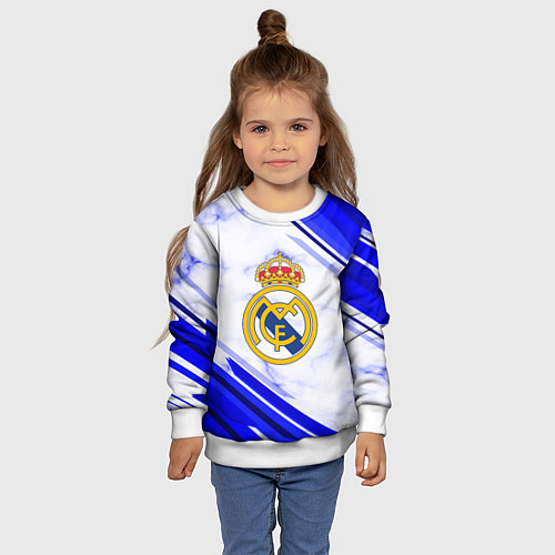 Детский свитшот Real Madrid / 3D-Белый – фото 4