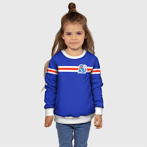 Детский свитшот KSI ICELAND SPORT / 3D-Белый – фото 4