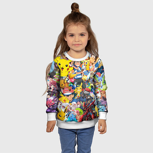 Детский свитшот Pokemon Bombing / 3D-Белый – фото 4