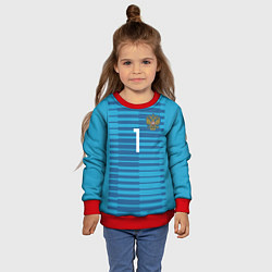 Свитшот детский Акинфеев гостевая ЧМ-2018, цвет: 3D-красный — фото 2