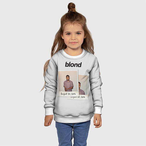 Детский свитшот Frank Ocean: Blond / 3D-Белый – фото 4