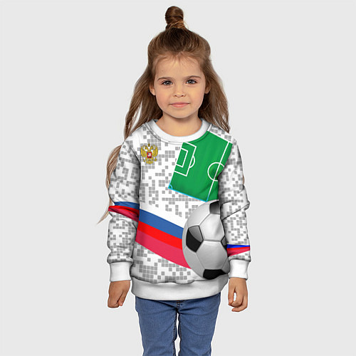 Детский свитшот Русский футбол / 3D-Белый – фото 4