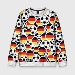 Свитшот детский Германия: футбольный фанат, цвет: 3D-белый