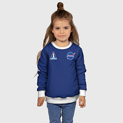Свитшот детский NASA: Special Form, цвет: 3D-белый — фото 2
