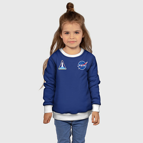 Детский свитшот NASA: Special Form / 3D-Белый – фото 4