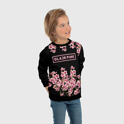Свитшот детский Black Pink: Delicate Sakura, цвет: 3D-черный — фото 2