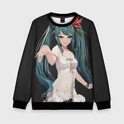 Свитшот детский Hatsune Miku, цвет: 3D-черный