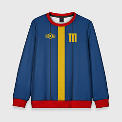 Свитшот детский Fallout: Vault 111, цвет: 3D-красный