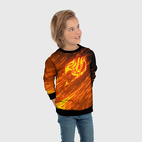 Детский свитшот NATSU DRAGNEEL / 3D-Черный – фото 3