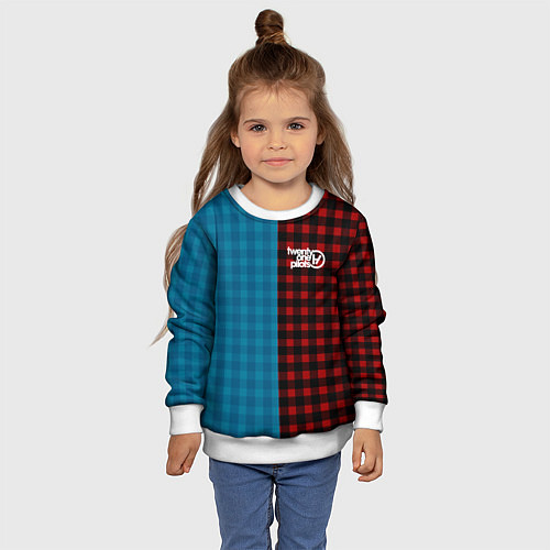 Детский свитшот 21 Pilots: Duo Colors / 3D-Белый – фото 4