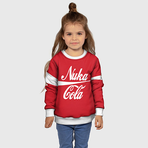 Детский свитшот Nuka Cola / 3D-Белый – фото 4