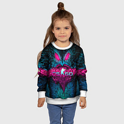Свитшот детский CS:GO Jaws of the beast, цвет: 3D-белый — фото 2