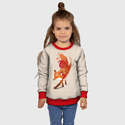 Свитшот детский Paint Fox, цвет: 3D-красный — фото 2