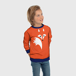 Свитшот детский Лисичка, цвет: 3D-синий — фото 2
