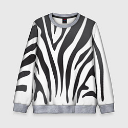 Свитшот детский Африканская зебра, цвет: 3D-меланж