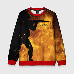 Свитшот детский CS:GO Dark Fire, цвет: 3D-красный
