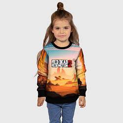 Свитшот детский RDR 2: Wild West, цвет: 3D-черный — фото 2
