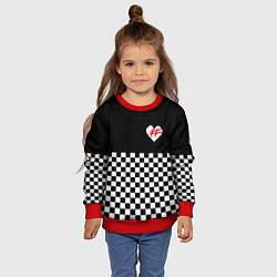 Свитшот детский ФРЕНДЗОНА: ЧБ, цвет: 3D-красный — фото 2