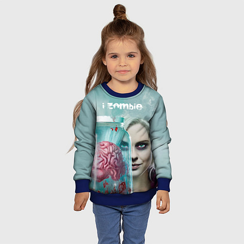 Детский свитшот I-ZOMBIE large / 3D-Синий – фото 4
