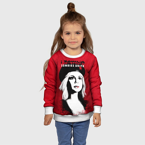 Детский свитшот Zombies Unite - Оливия Мур / 3D-Белый – фото 4