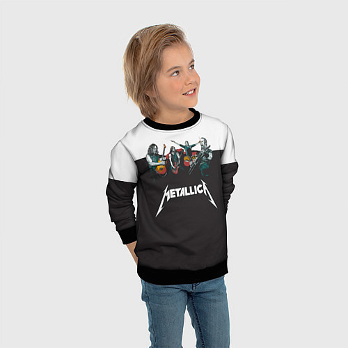 Детский свитшот Metallica / 3D-Черный – фото 3