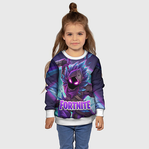Детский свитшот Fortnite / 3D-Белый – фото 4