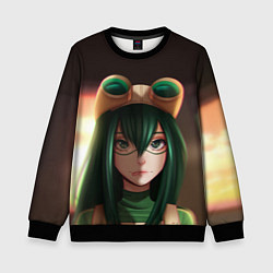 Свитшот детский Green My Hero, цвет: 3D-черный