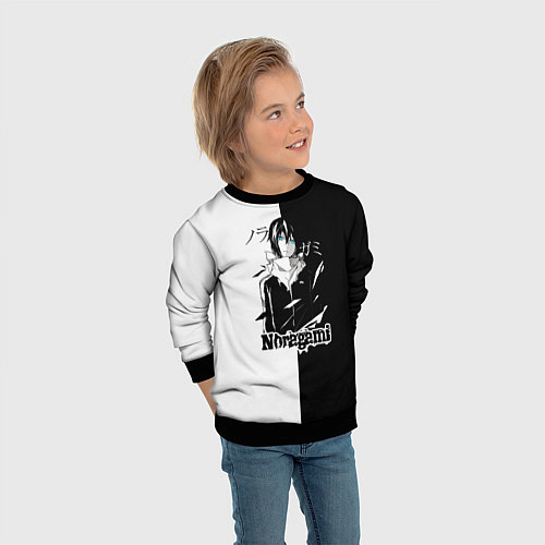 Детский свитшот Бездомный Бог / 3D-Черный – фото 3