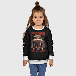 Свитшот детский Worship Coffee, цвет: 3D-белый — фото 2